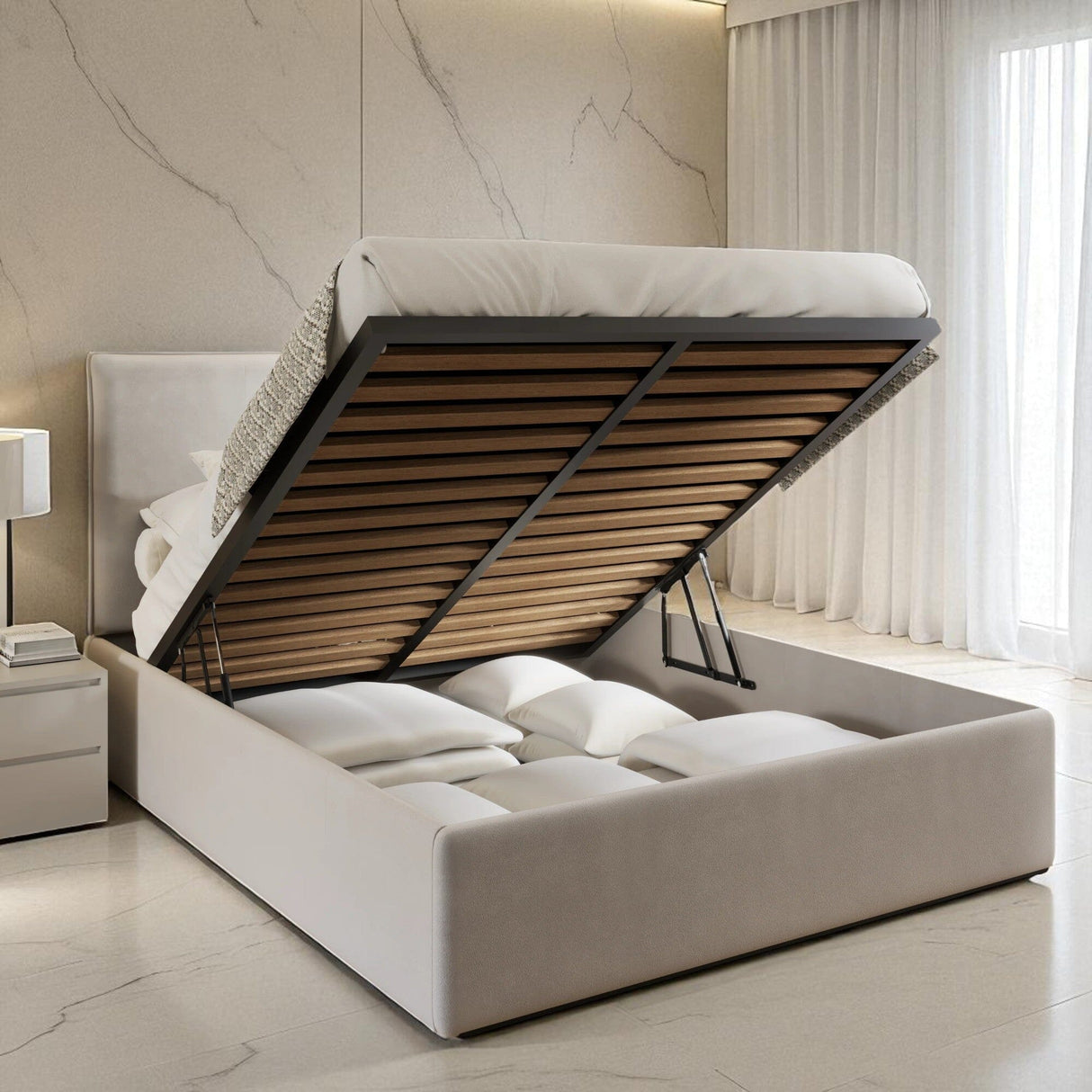 Aria Ottoman Storage Bed Frame - Divan Bed Warehouse