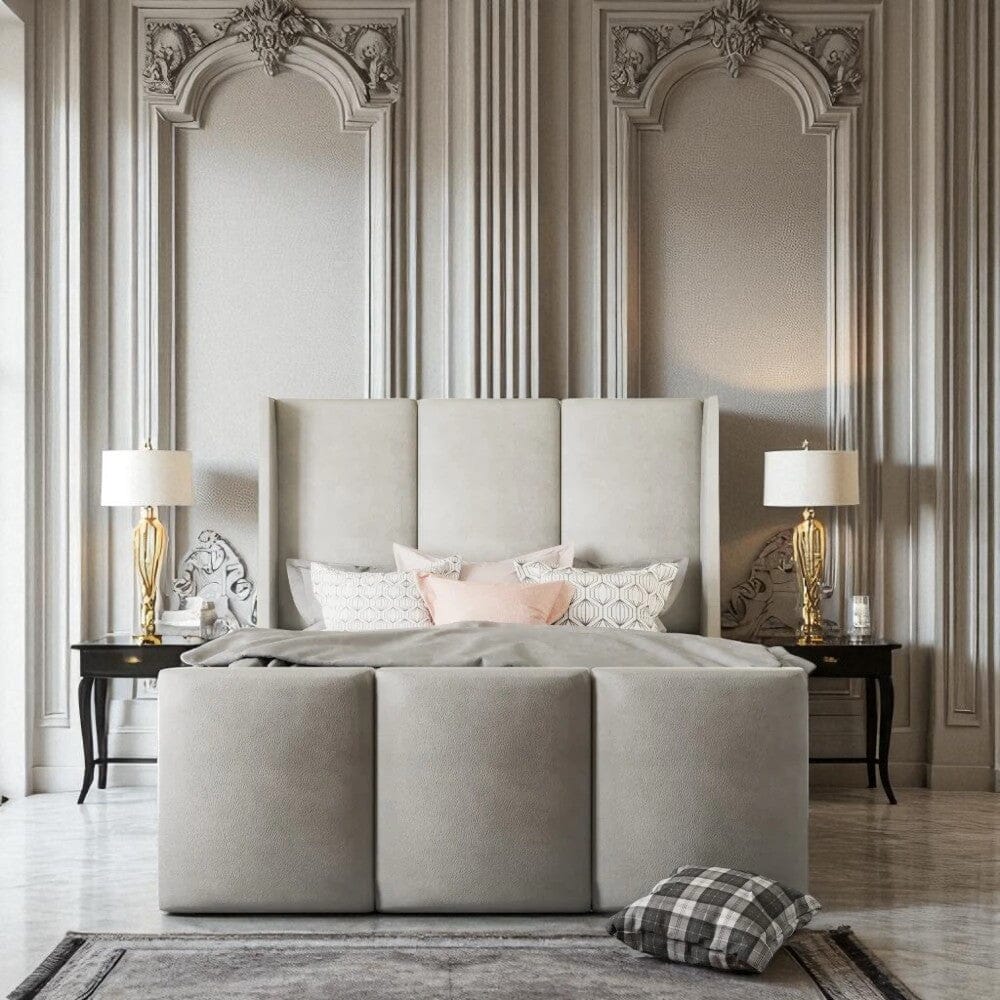 Lucia Wingback Ottoman Storage Bed Frame - Divan Bed Warehouse