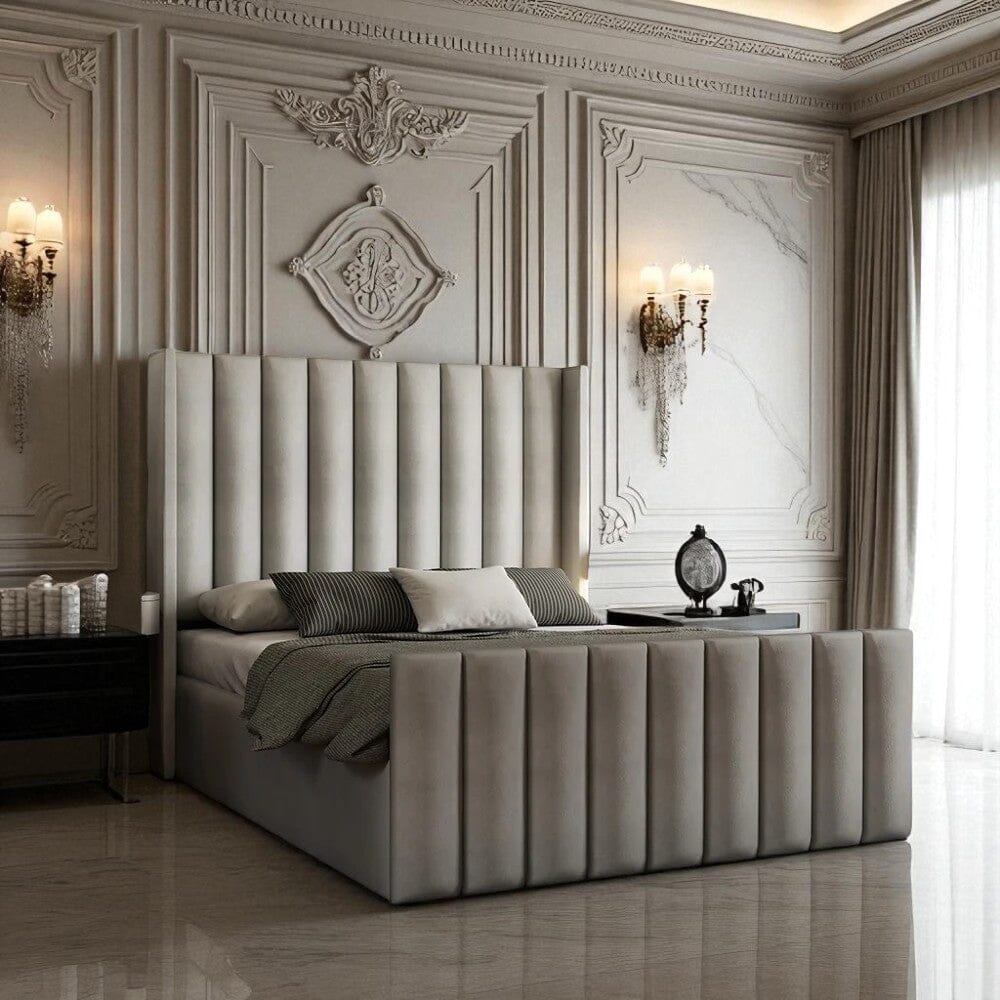 Maya Wingback Ottoman Storage Bed Frame - Divan Bed Warehouse