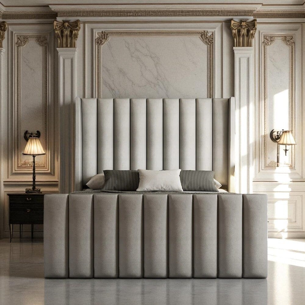 Maya Wingback Ottoman Storage Bed Frame - Divan Bed Warehouse