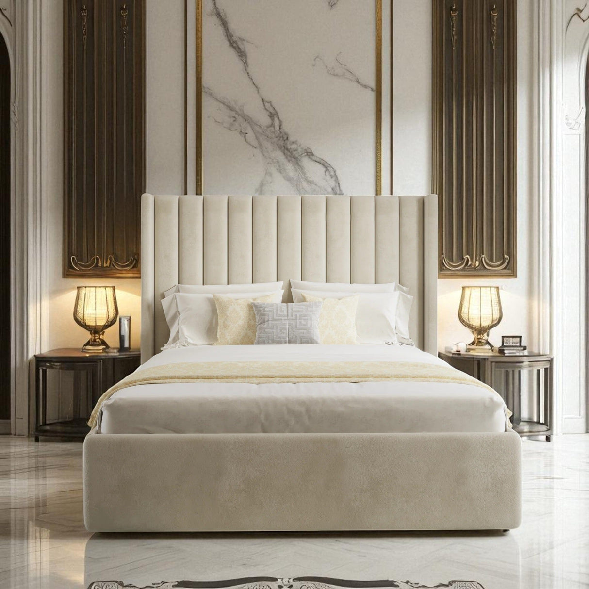 Sera Wingback Ottoman Storage Bed Frame - Divan Bed Warehouse