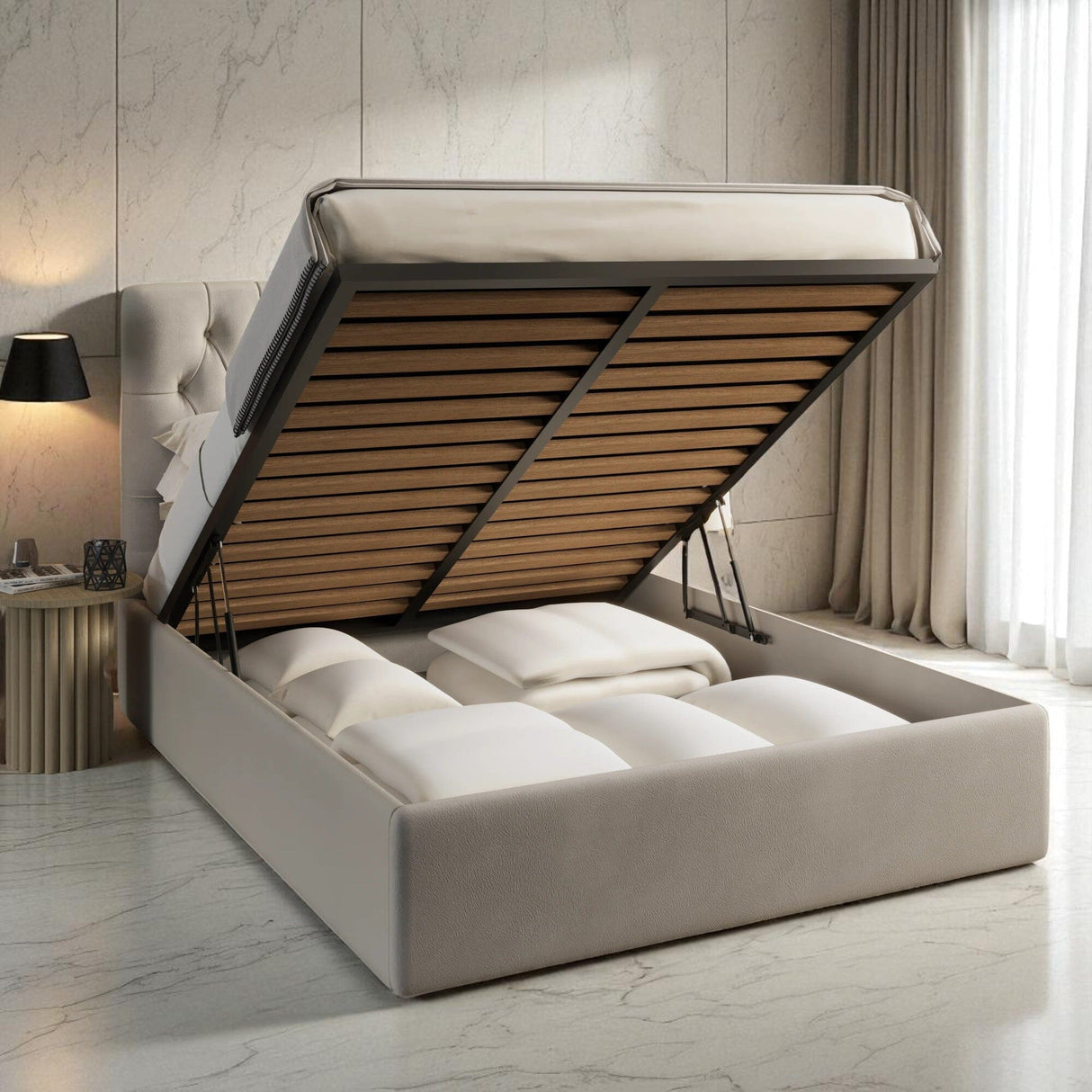 Ella Ottoman Storage Bed Frame - Divan Bed Warehouse