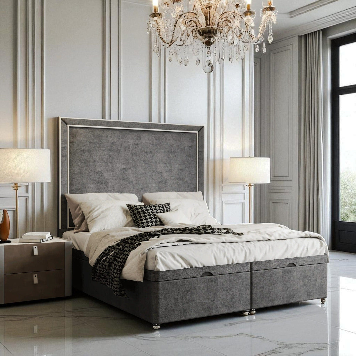 Belluna Ottoman Storage Divan Bed Set - Divan Bed Warehouse