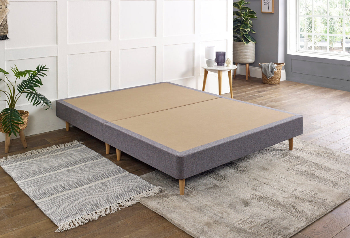 Low Divan Bed Base On Wooden Legs - Divan Bed Warehouse