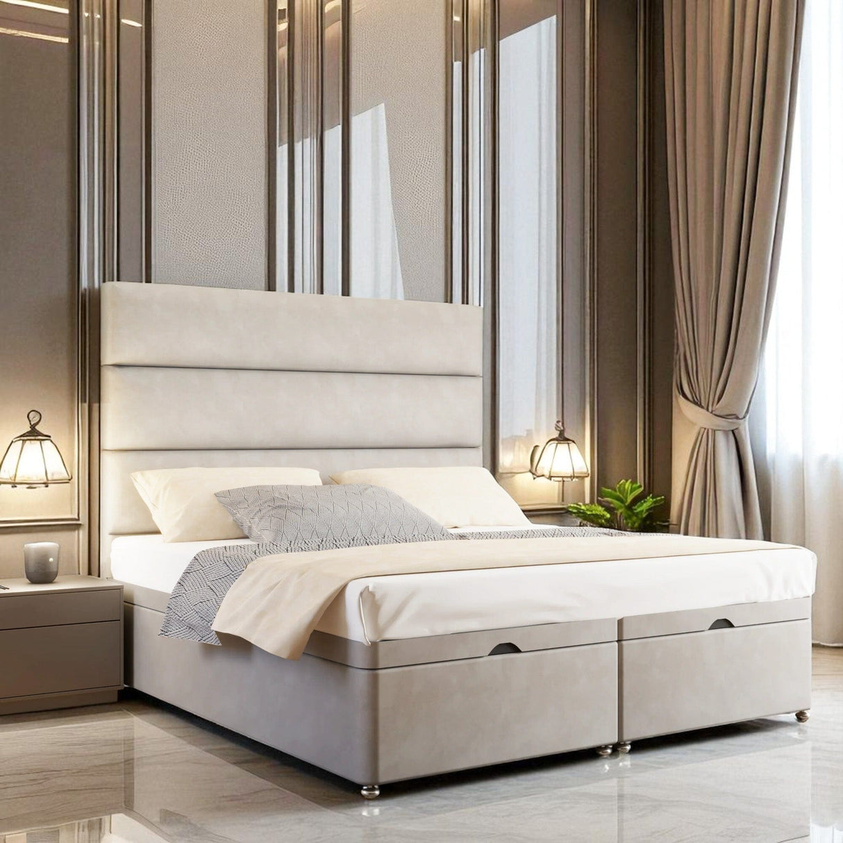 Fiorenza Ottoman Storage Divan Bed Set - Divan Bed Warehouse