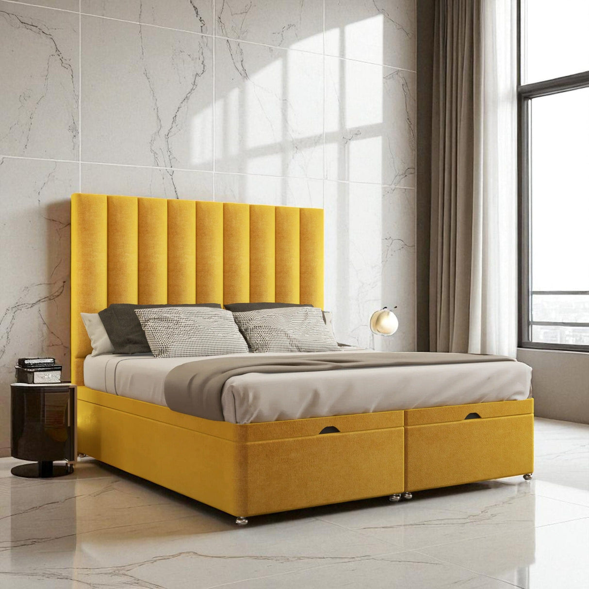 Lusso Ottoman Storage Divan Bed Set - Divan Bed Warehouse