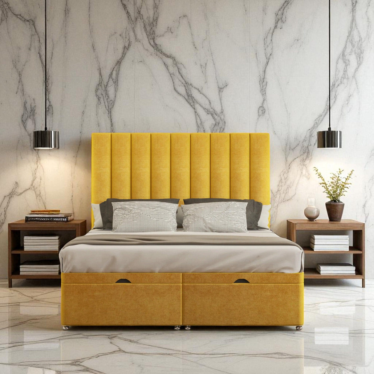 Lusso Ottoman Storage Divan Bed Set - Divan Bed Warehouse