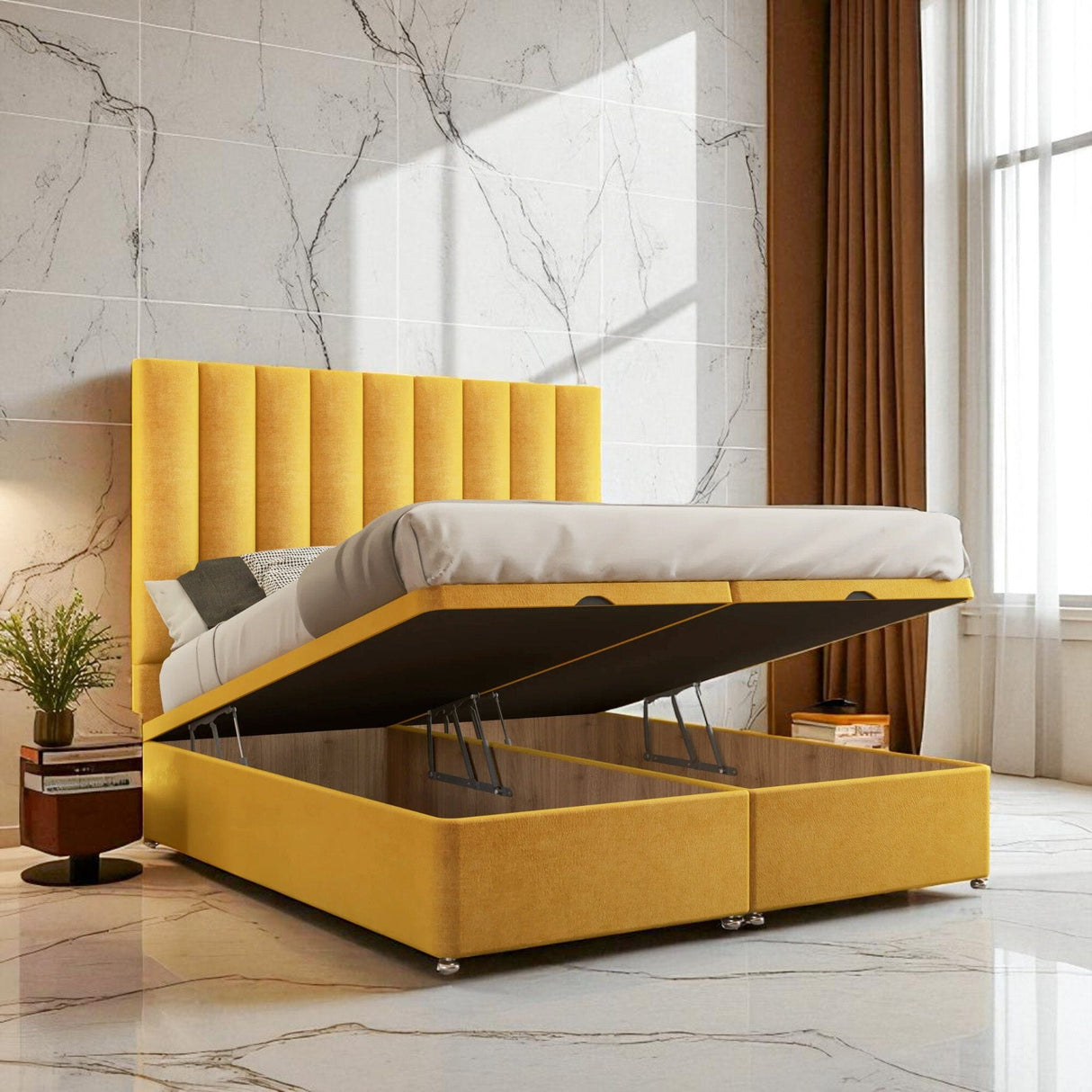 Lusso Ottoman Storage Divan Bed Set - Divan Bed Warehouse