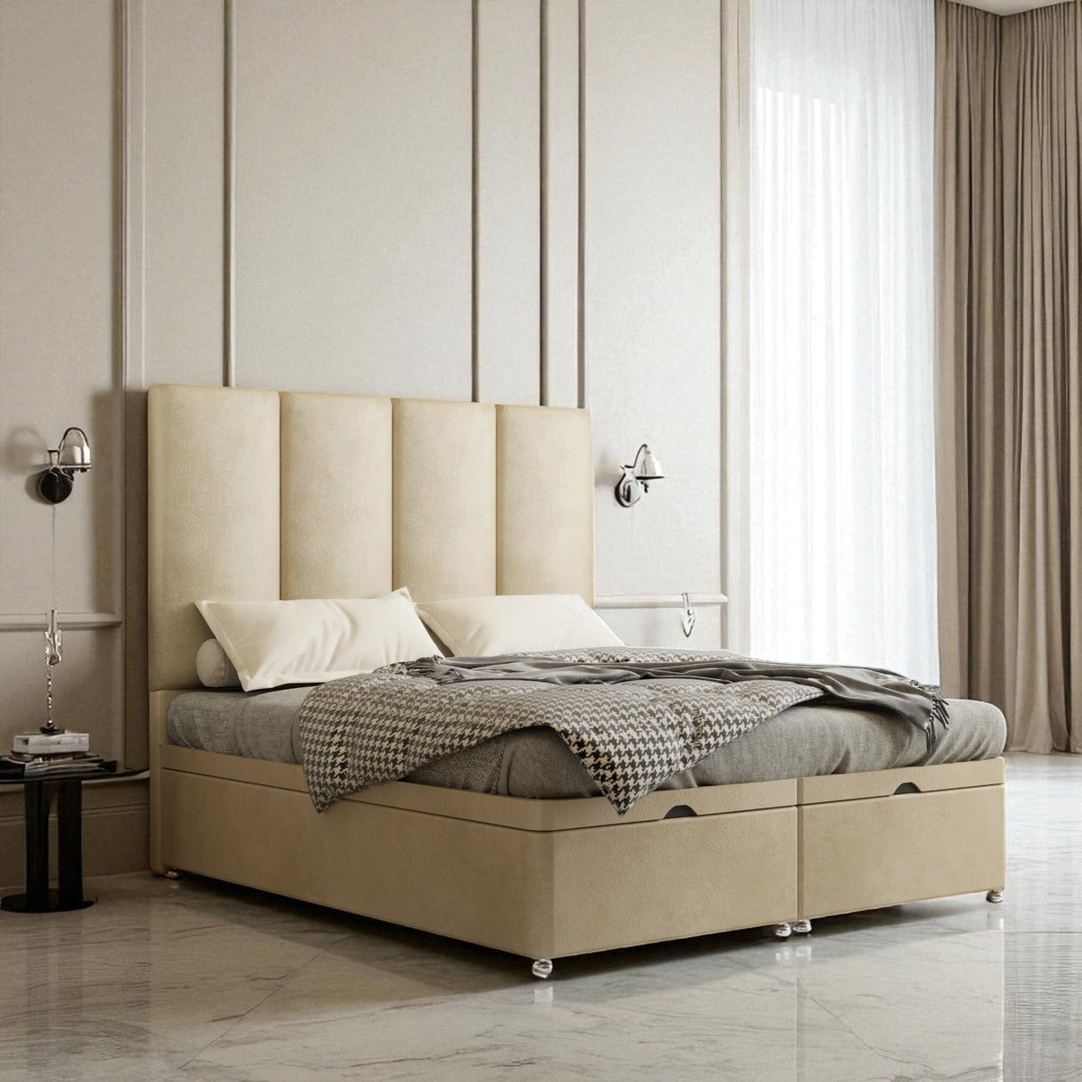 Velluto Ottoman Storage Divan Bed Set - Divan Bed Warehouse