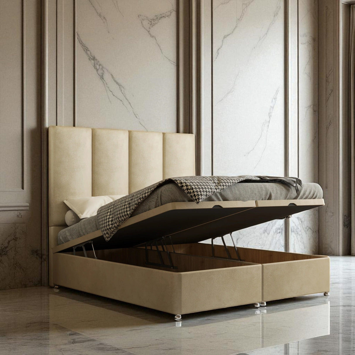 Velluto Ottoman Storage Divan Bed Set| Divan Bed Warehouse