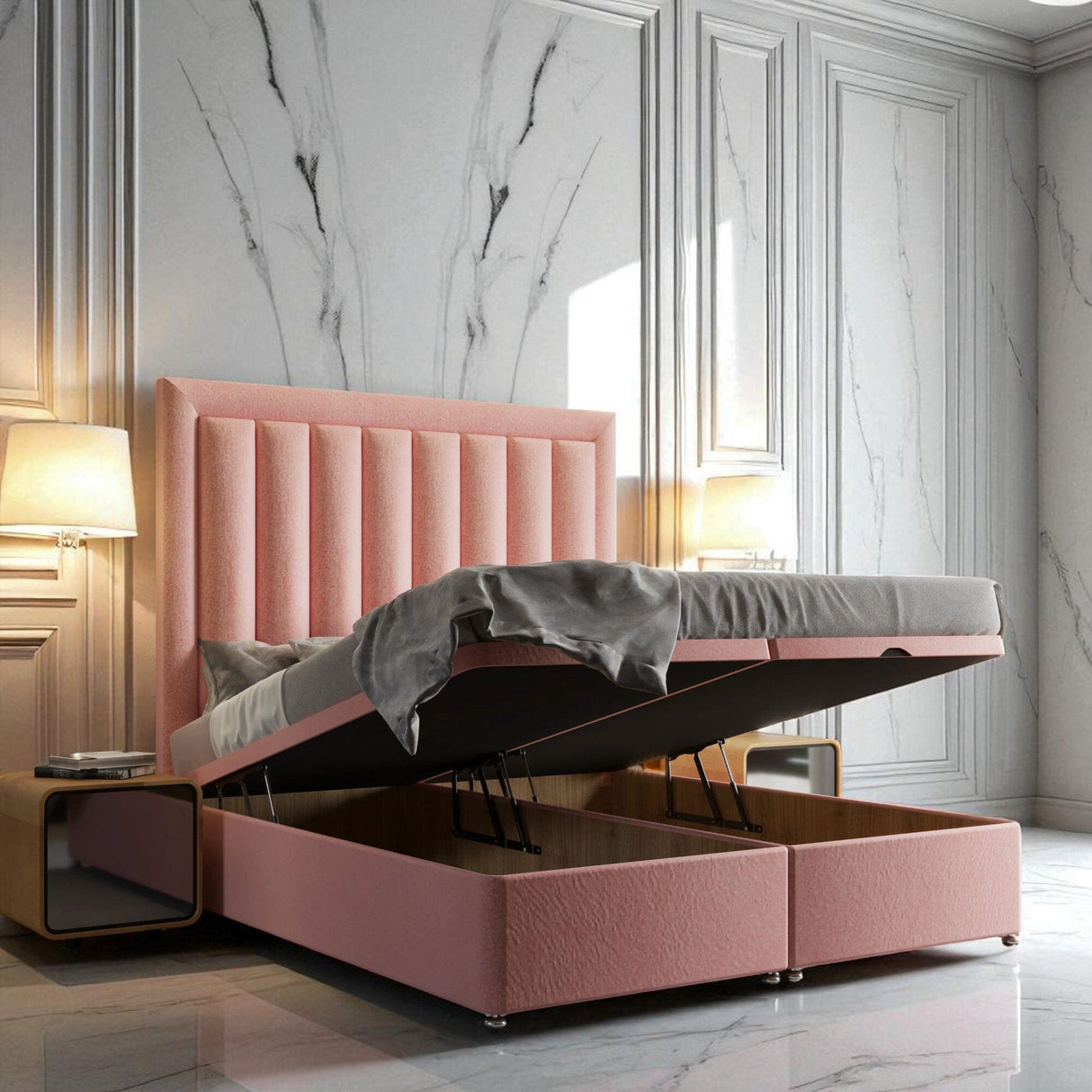 Zaffiro Ottoman Storage Divan Bed Set| Divan Bed Warehouse