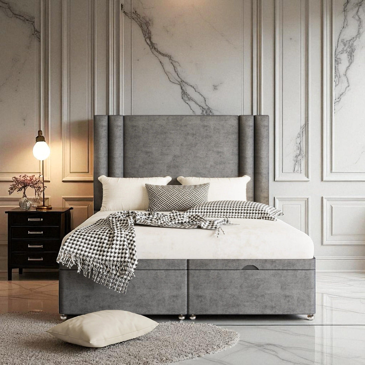 Amara Ottoman Storage Divan Bed Set - Divan Bed Warehouse
