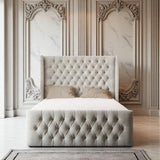 Dolce Wingback Ottoman Storage Bed Frame - Divan Bed Warehouse