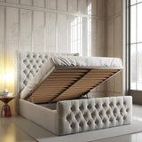 Dolce Wingback Ottoman Storage Bed Frame - Divan Bed Warehouse