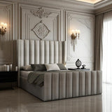 Maya Wingback Ottoman Storage Bed Frame - Divan Bed Warehouse