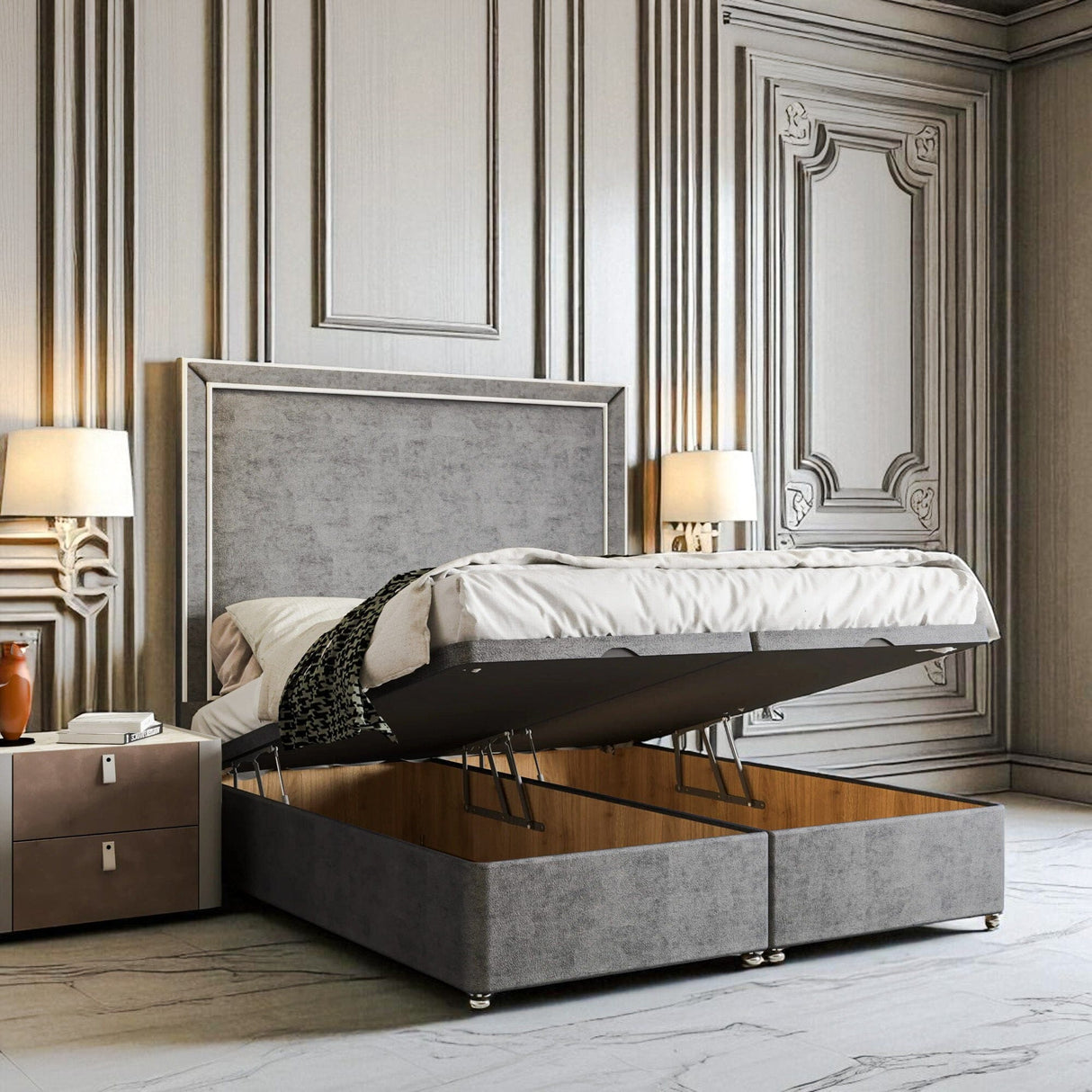 Belluna Ottoman Storage Divan Bed Set| Divan Bed Warehouse