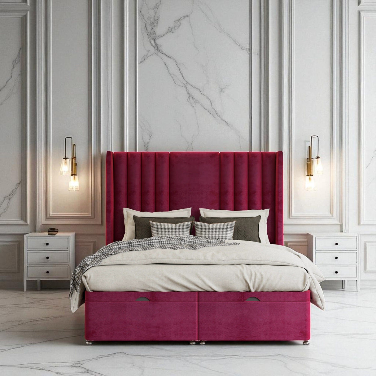 Caruso Ottoman Storage Divan Bed Set - Divan Bed Warehouse