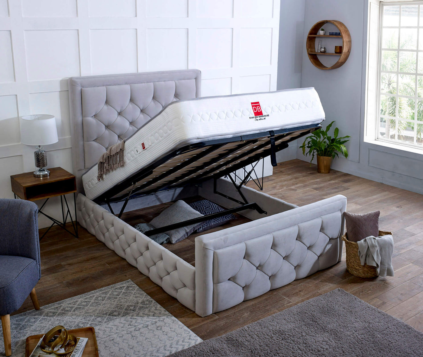 Aliyah Ottoman Bed Frame - Divan Bed Warehouse