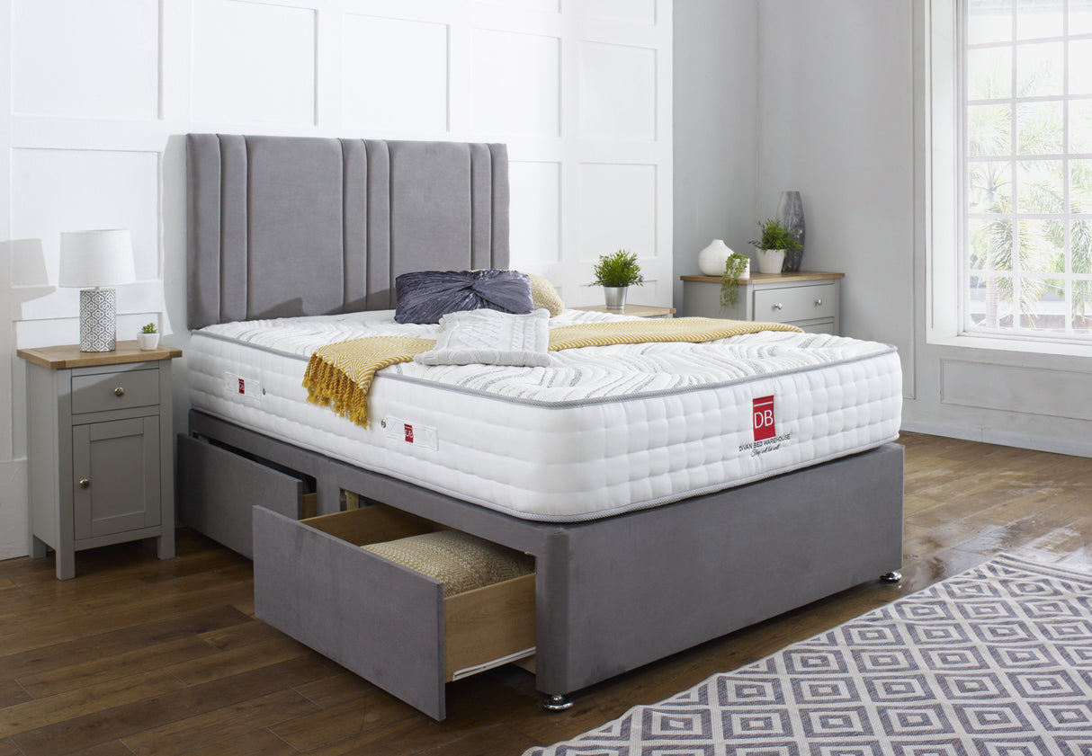 Khloe Divan Bed Set with Headboard - Divan Bed Warehouse