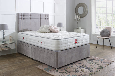 Canterbury Divan Bed Set with Button Headboard - Divan Bed Warehouse