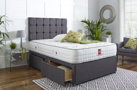 Cambridge Divan Bed Set with Button Headboard - Divan Bed Warehouse