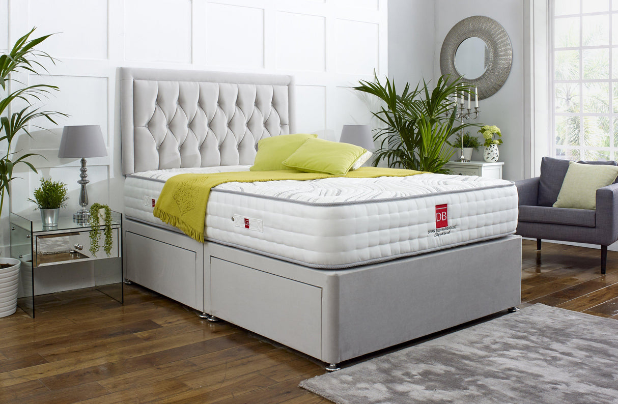 Windsor Divan Bed Set with Button Headboard - Divan Bed Warehouse