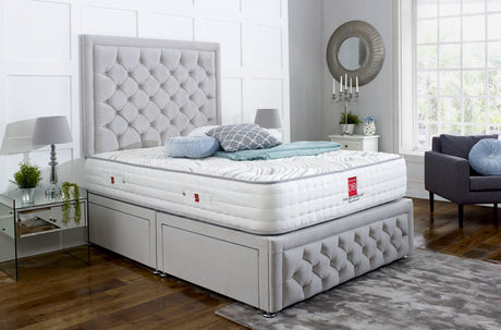 Andalusia Divan Bed Set with Tall Button Headboard and Footboard - Divan Bed Warehouse
