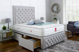 Andalusia Divan Bed Set with Tall Button Headboard and Footboard - Divan Bed Warehouse