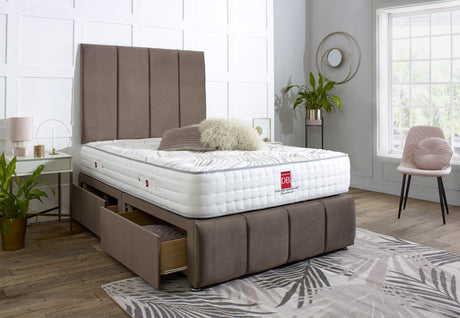 Milan Divan Bed Set with Tall Headboard and Footboard - Divan Bed Warehouse