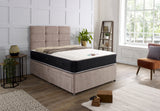 Dual Season 1000 Pocket Memory Cool Gel Divan Bed Set With Headboard - Divan Bed Warehouse