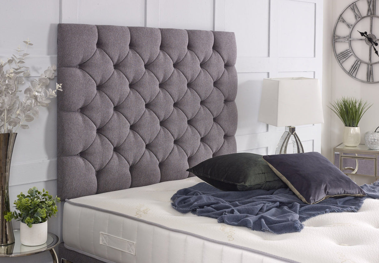 Chessington Divan Bed Set with Tall Button Headboard - Divan Bed Warehouse