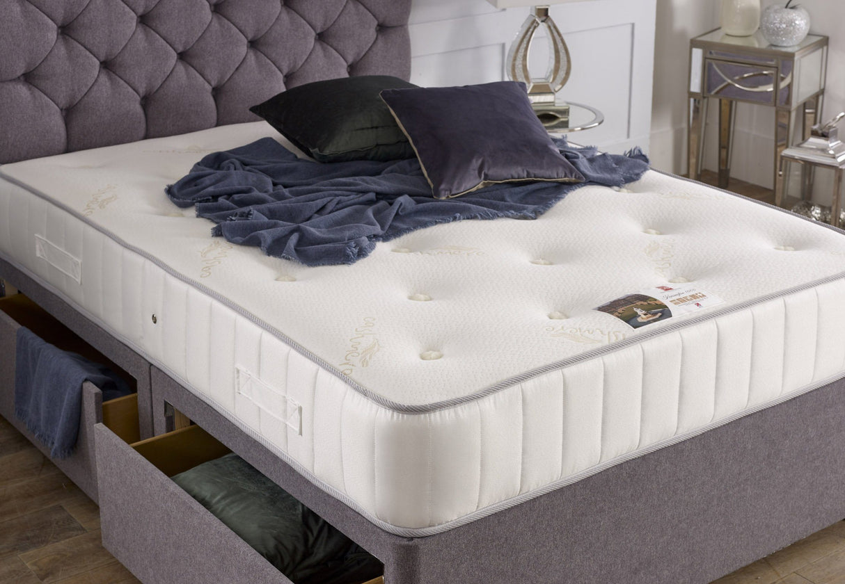 Chessington Divan Bed Set with Tall Button Headboard - Divan Bed Warehouse