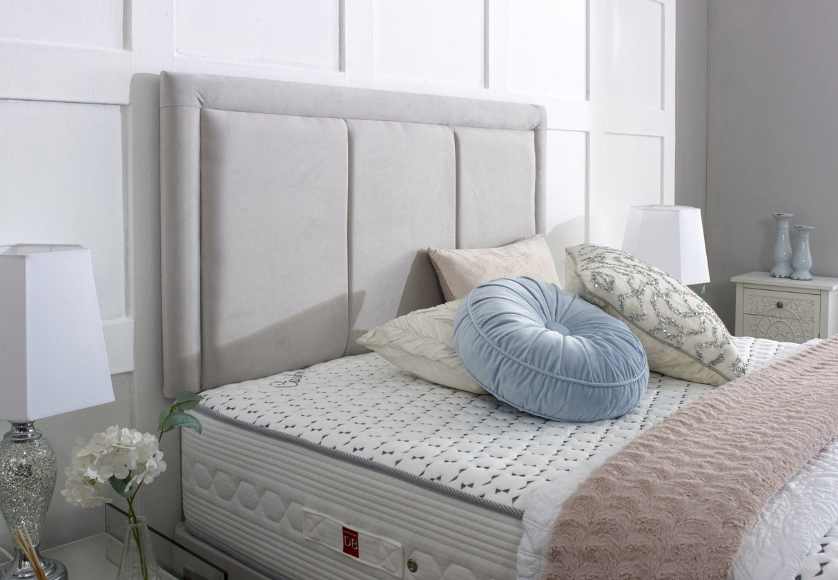 Florence Divan Bed Set with Border Headboard - Divan Bed Warehouse