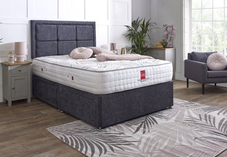 Lisbon Divan Bed Set with Border Headboard - Divan Bed Warehouse