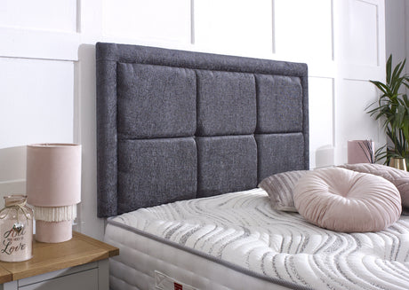 Lisbon Button Headboard with Border - Divan Bed Warehouse