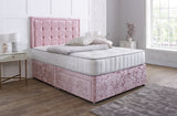 Aurora Divan Bed Set with Button Border Headboard - Divan Bed Warehouse