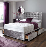 Royal Kensington Divan Bed Set with Button Headboard - Divan Bed Warehouse