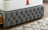 Regency Divan Bed Set With Tall Button Headboard Plus Footboard - Divan Bed Warehouse